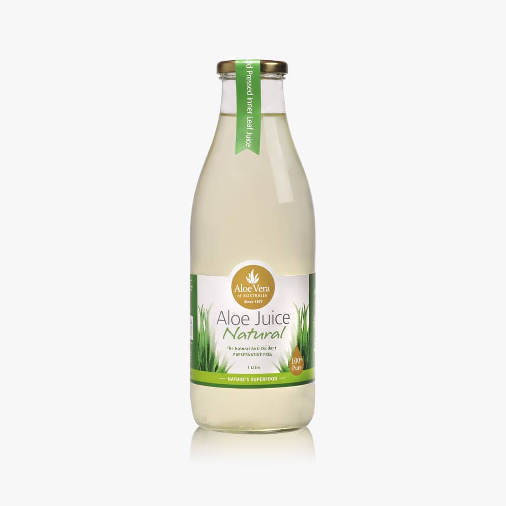 Aloe Juice Natural - 1L Premium Pure Vera Glass | of Australia
