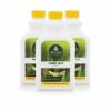 3 Bottles of 99.9% Inner Leaf Aloe Vera Juice with green label and white cap